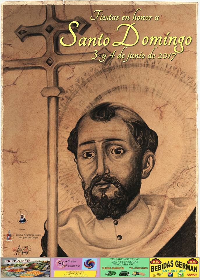 Cartel de Fiestas en honor de Santo Domnigo de Guzmán 2017